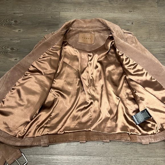Blank NYC Suede Moto Jacket 100% Leather - Picture 9 of 11